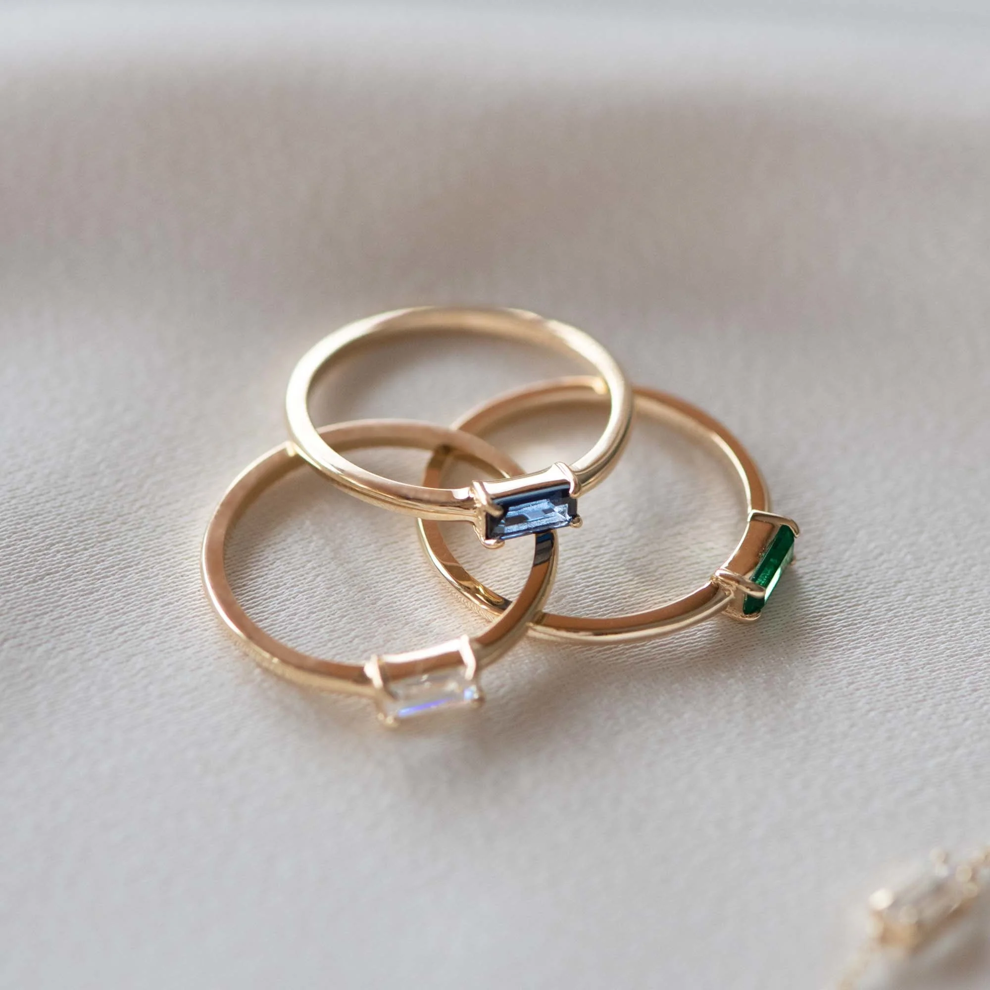 Baguette Vere 14 karat gold ring with zirconia stone - Image 6