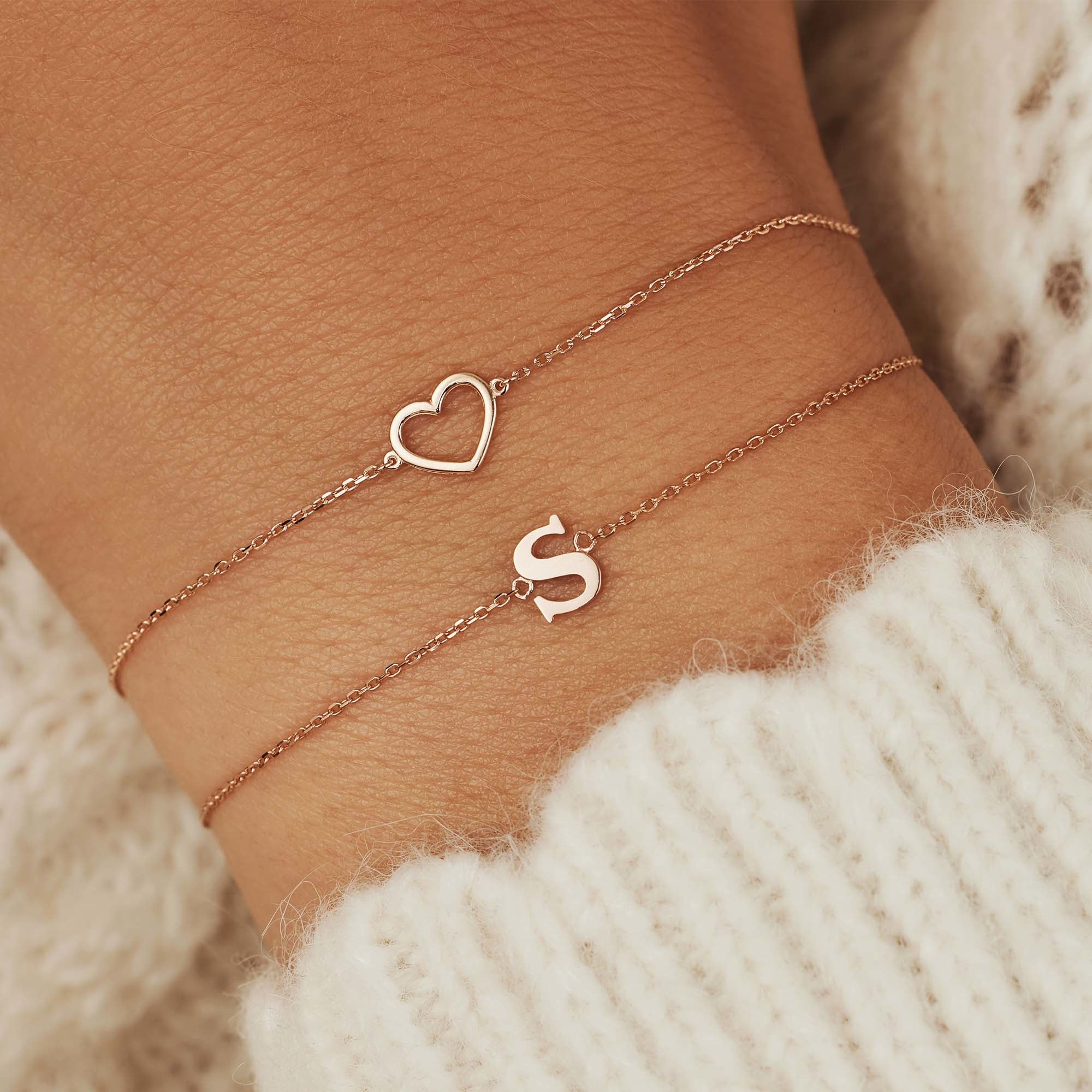 La Concorde Amore 14 karat rose gold bracelet with heart - Image 3