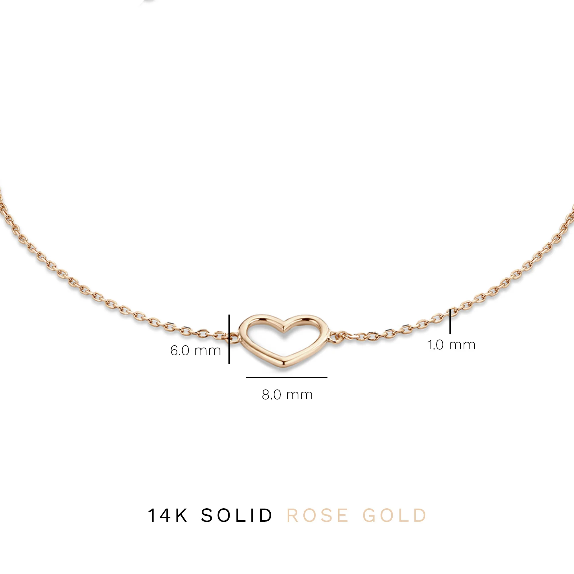 La Concorde Amore 14 karat rose gold bracelet with heart - Image 7