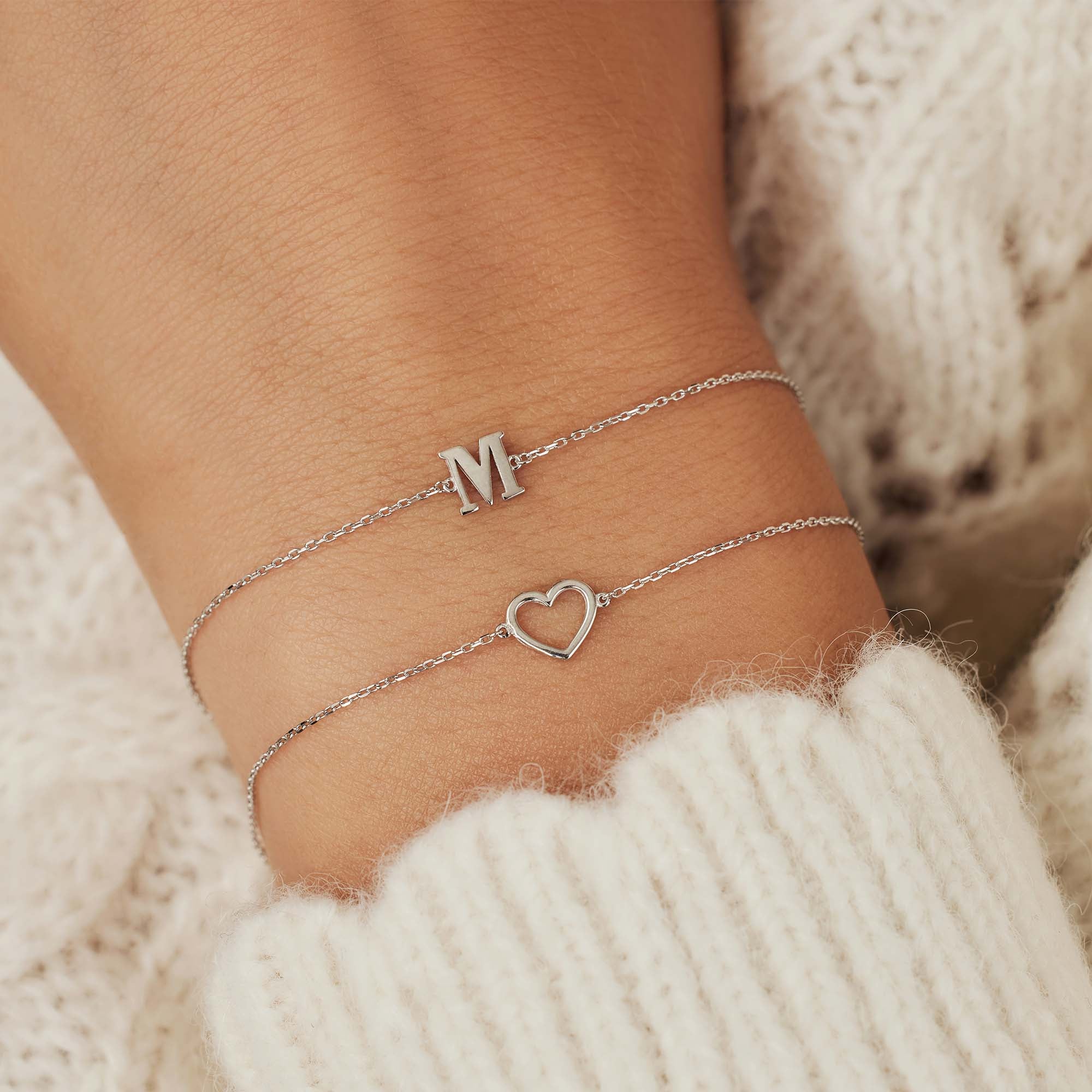Saint Germain Amore 14 karat white gold bracelet with heart - Image 4
