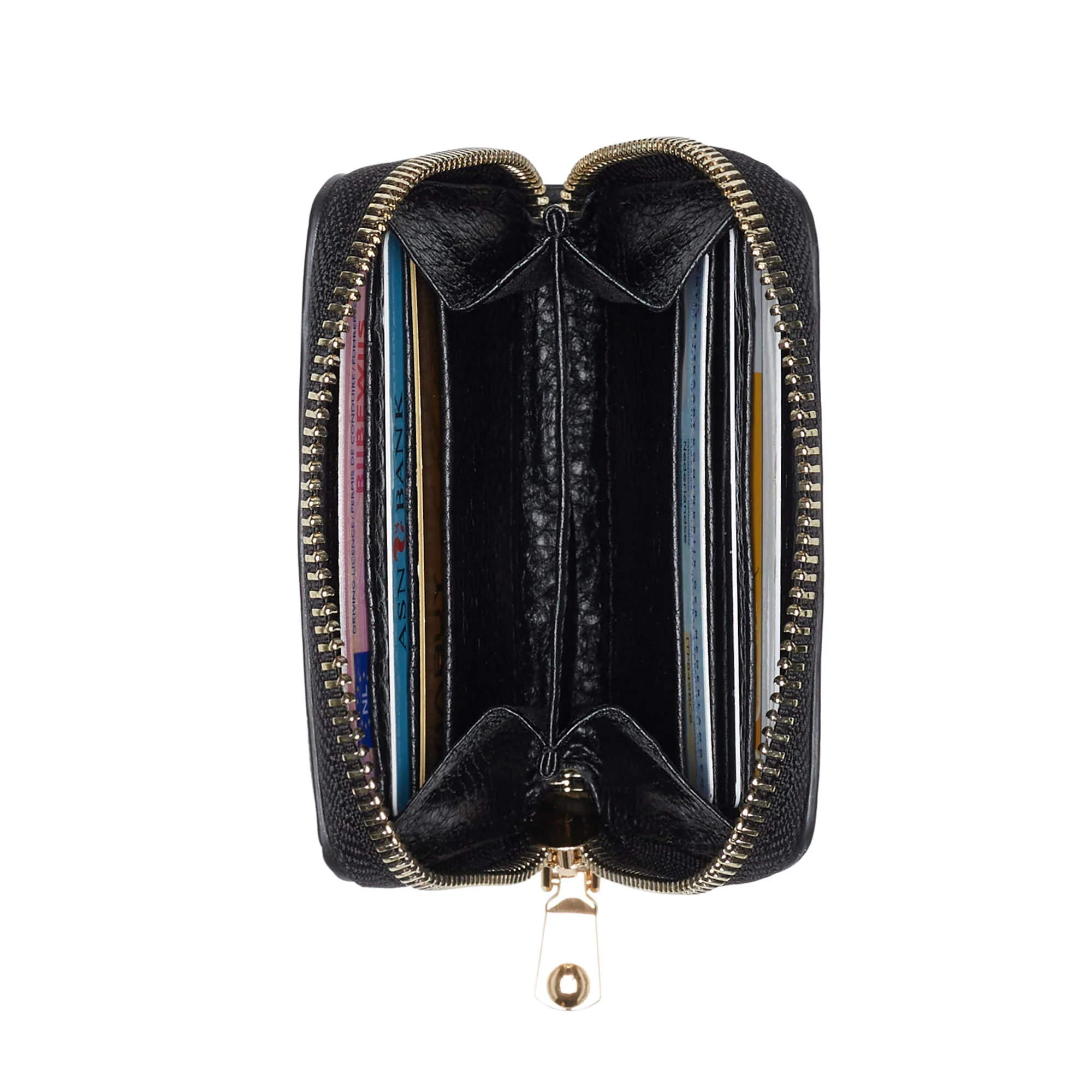 Honoré Jules black calfskin leather zipper wallet - Image 8