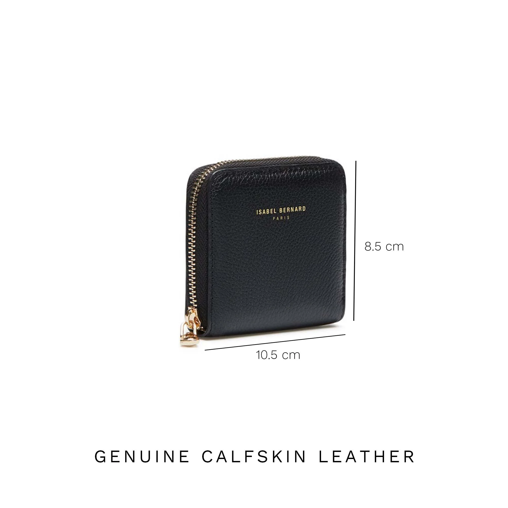 Honoré Jules black calfskin leather zipper wallet - Image 9