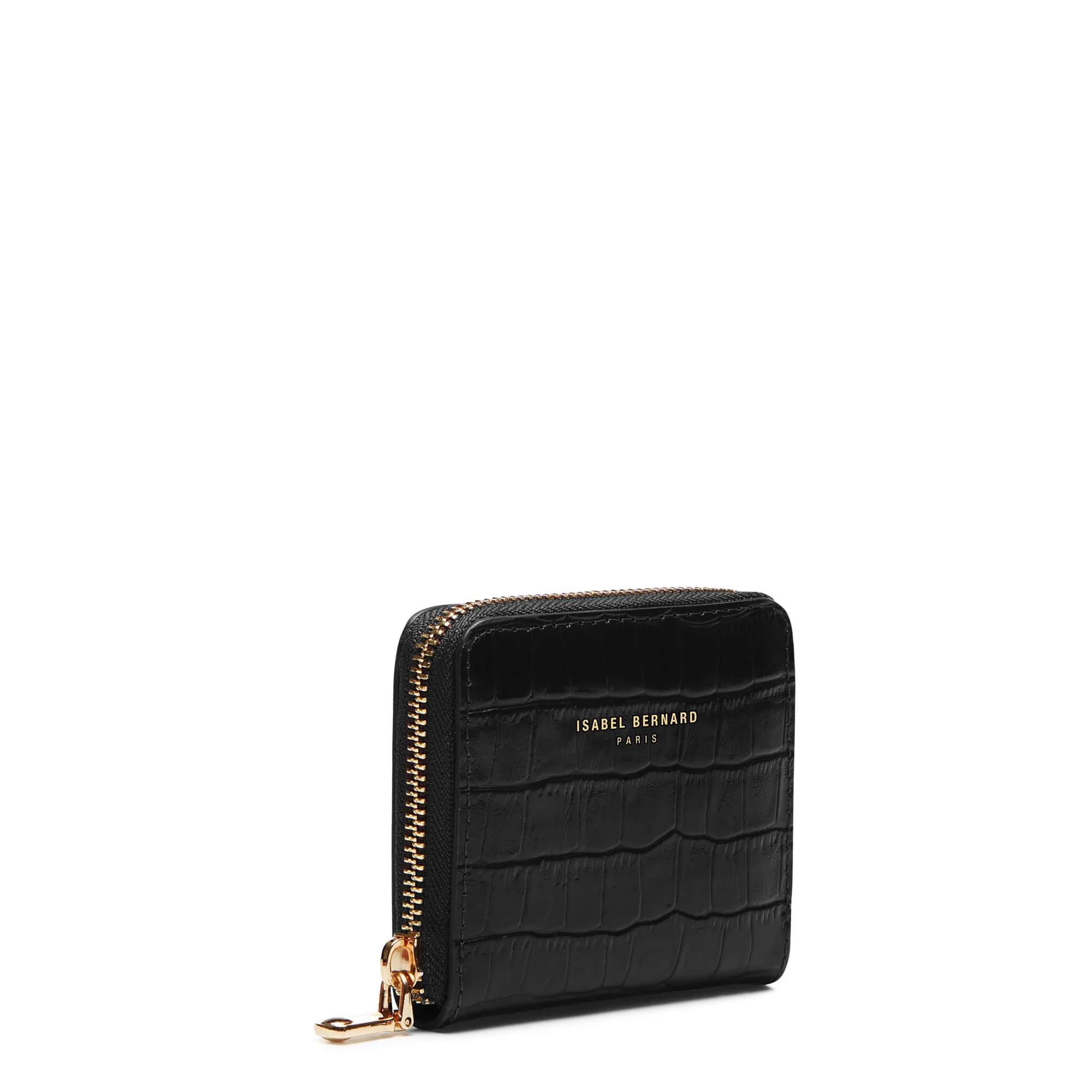 Honoré Jules croco black calfskin leather zipper wallet - Image 3