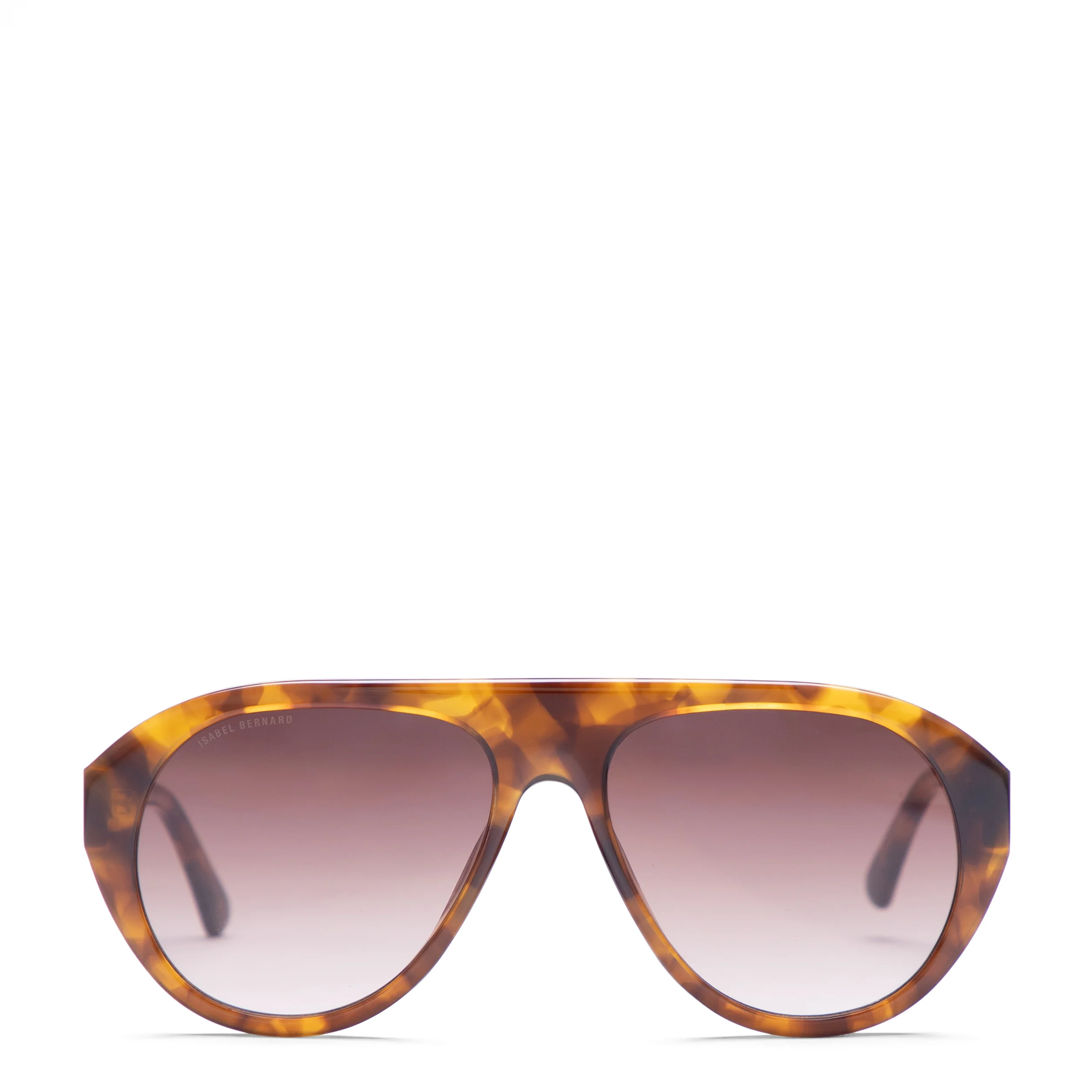 La Villette Mila brown tortoise bold aviator sunglasses with brown lenses - Image 4