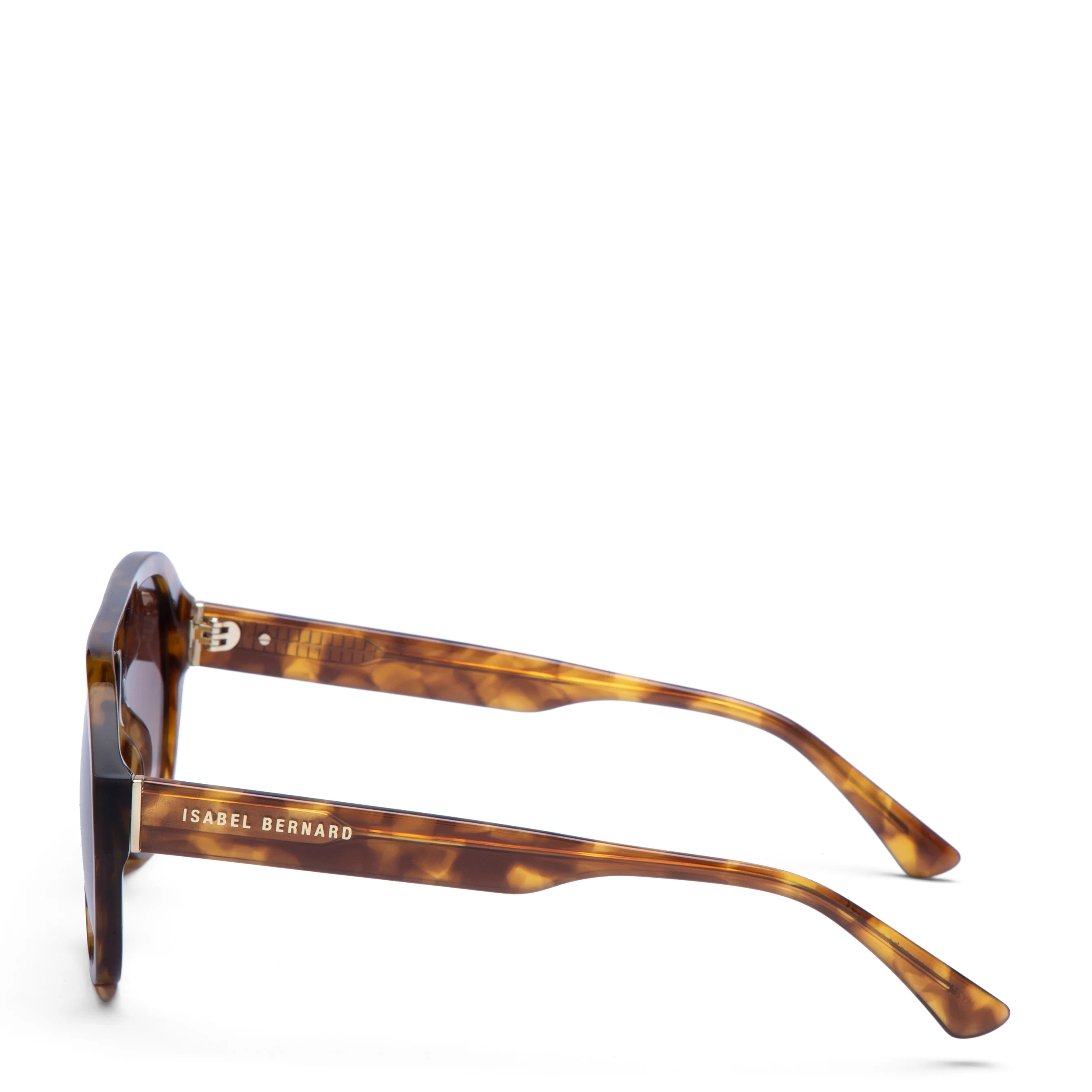 La Villette Mila brown tortoise bold aviator sunglasses with brown lenses - Image 5