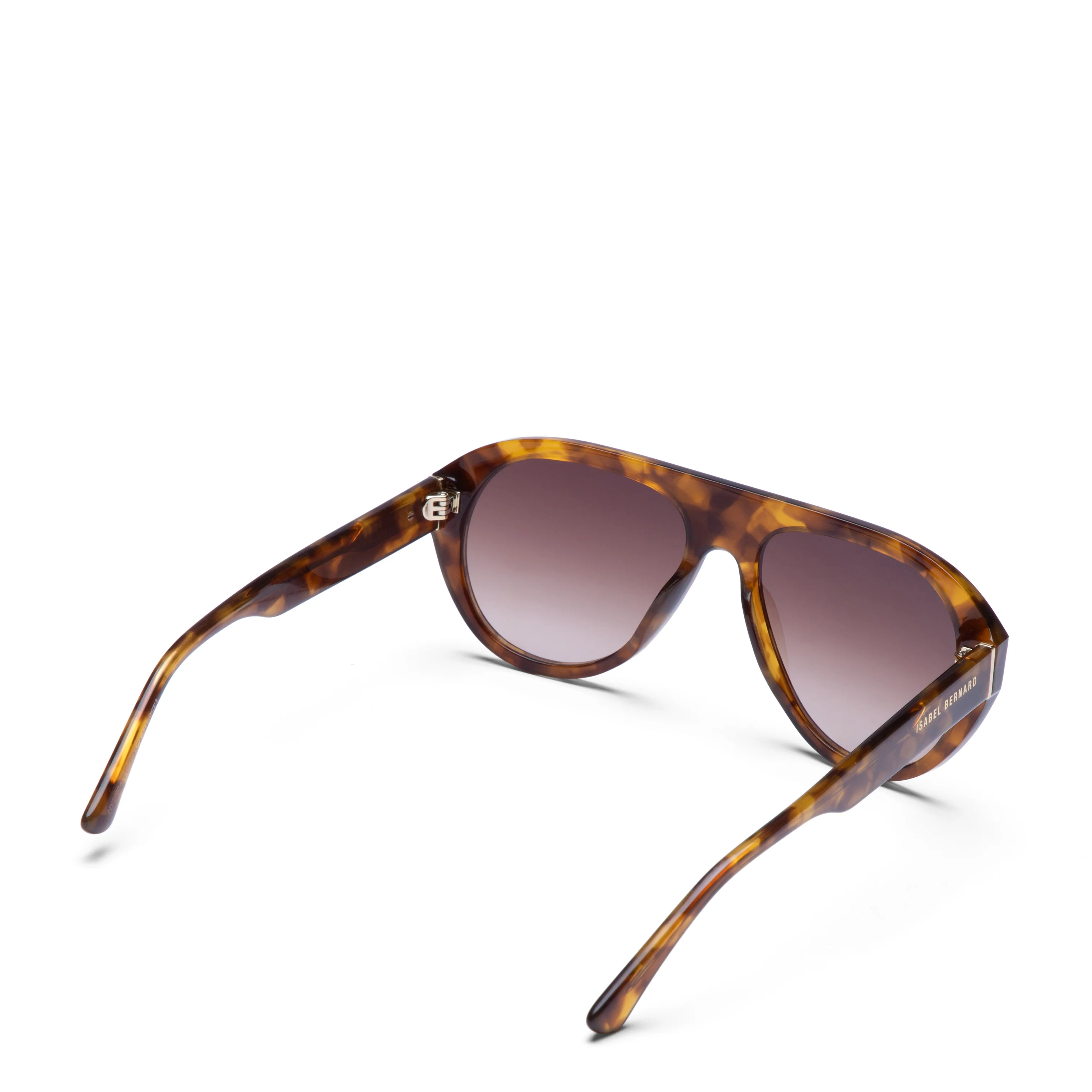 La Villette Mila brown tortoise bold aviator sunglasses with brown lenses - Image 6