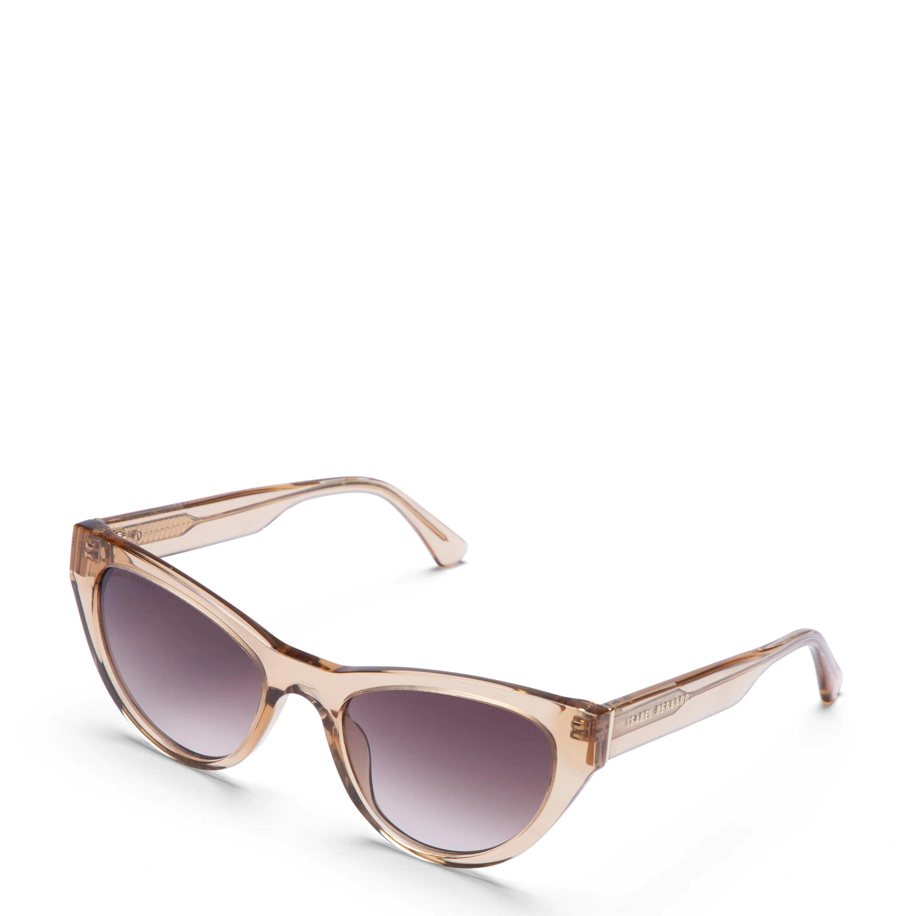 La Villette Lucie transparent cat eye sunglasses with brown lenses