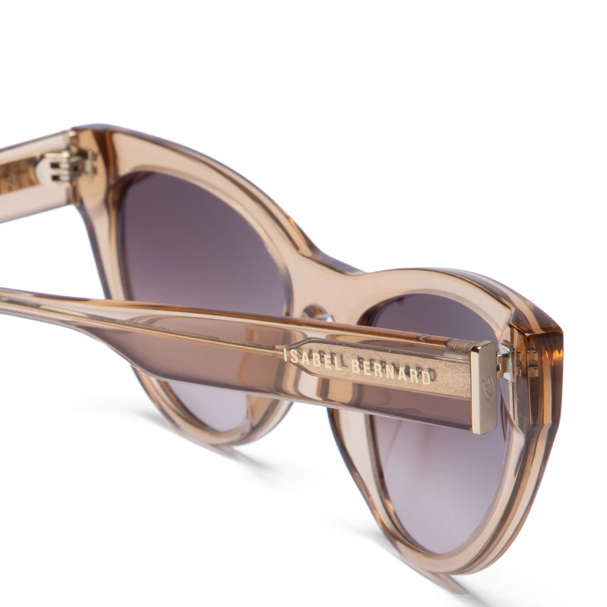 La Villette Lucie transparent cat eye sunglasses with brown lenses - Image 7