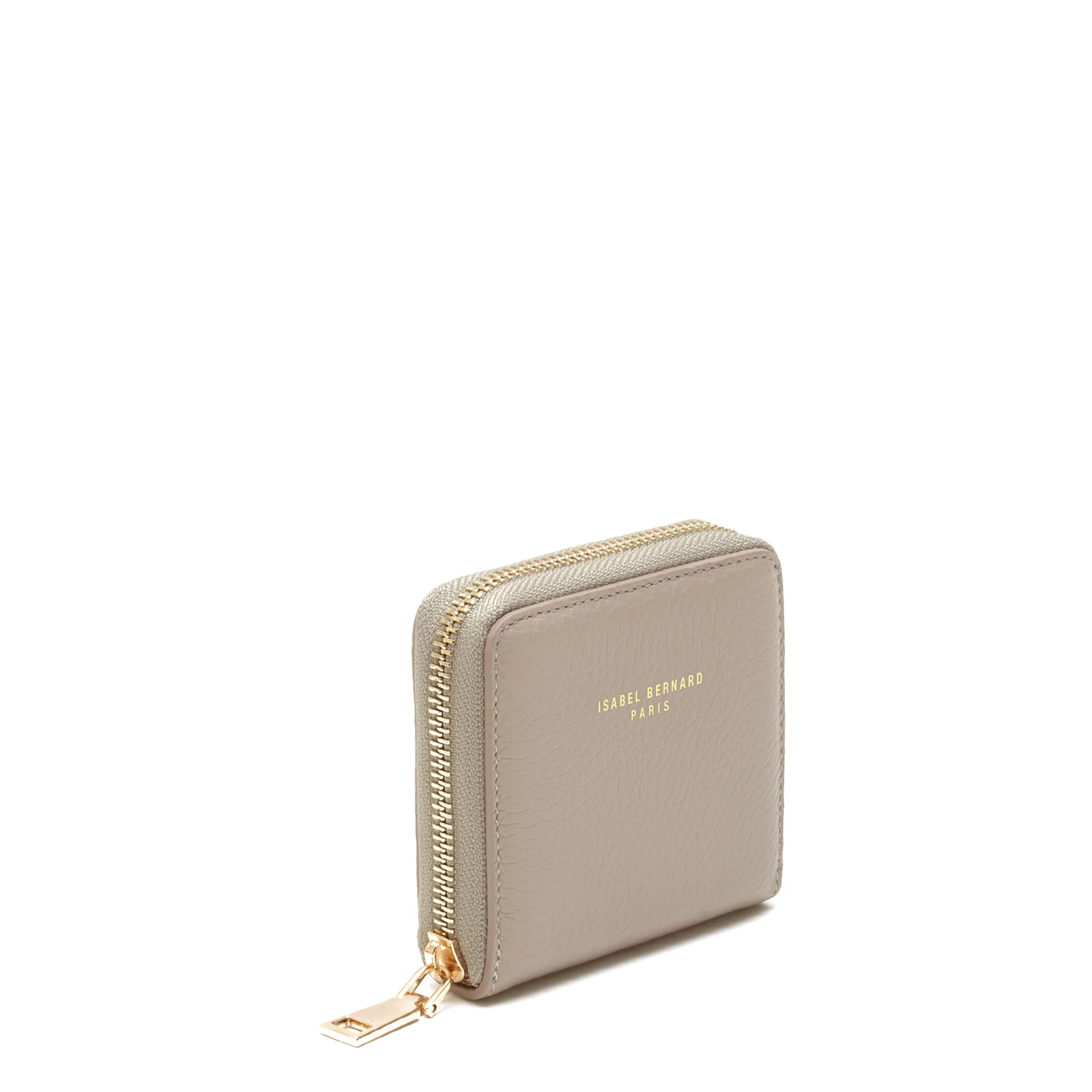 Honoré Jules taupe calfskin leather zipper wallet - Image 4