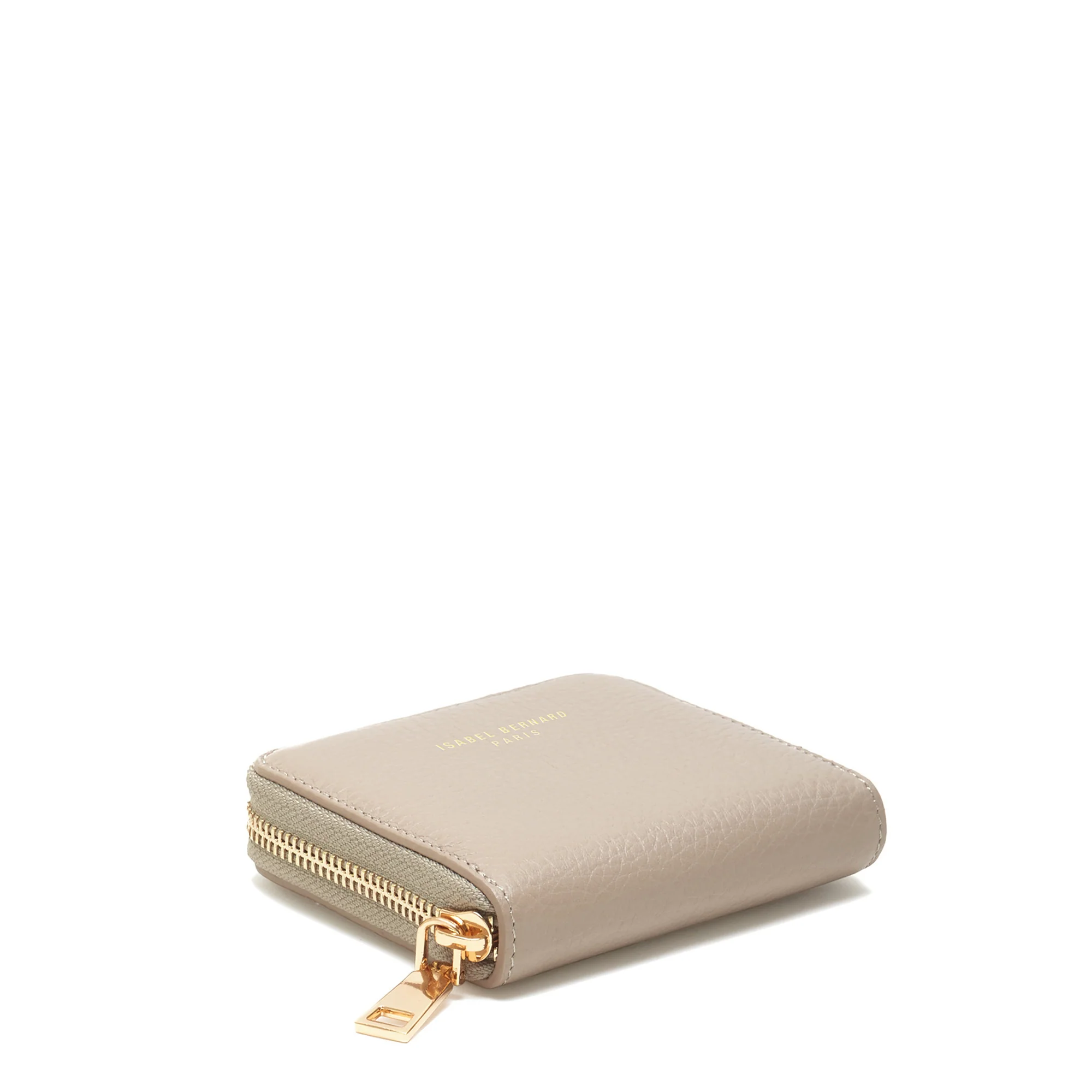 Honoré Jules taupe calfskin leather zipper wallet - Image 6